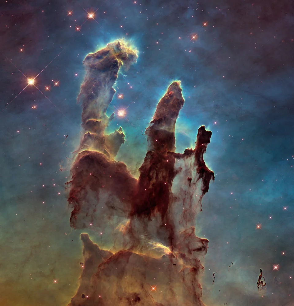 Yaratılış Sütunları Hubble Görüntüsü Kanvas Tablo