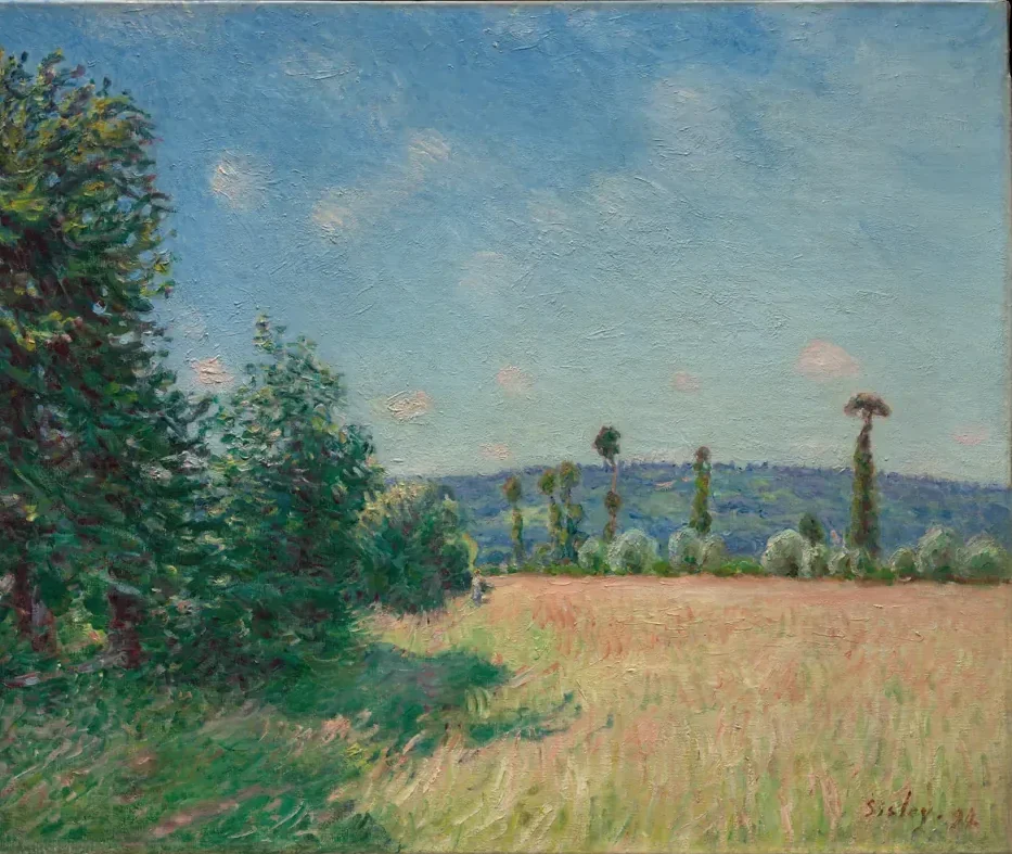 Alfred Sisley Sabah Güneşinde Çayırlar Kanvas Tablo