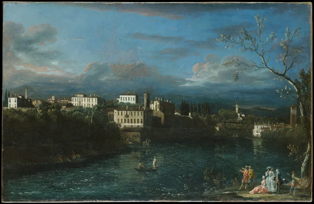 Bellotto Vaprio d'Adda Manzarası Kanvas Tablo