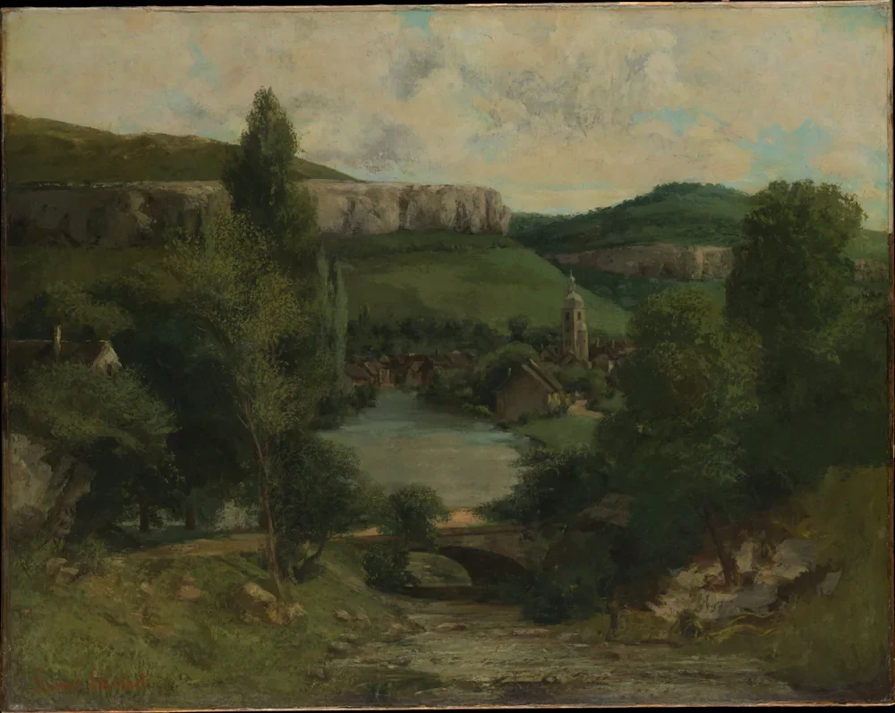 Courbet Ornans Manzarası Kanvas Tablo