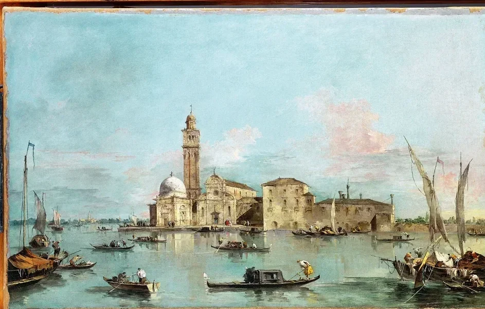 Francesco Guardi Venedik San Michele Adası Kanvas Tablo