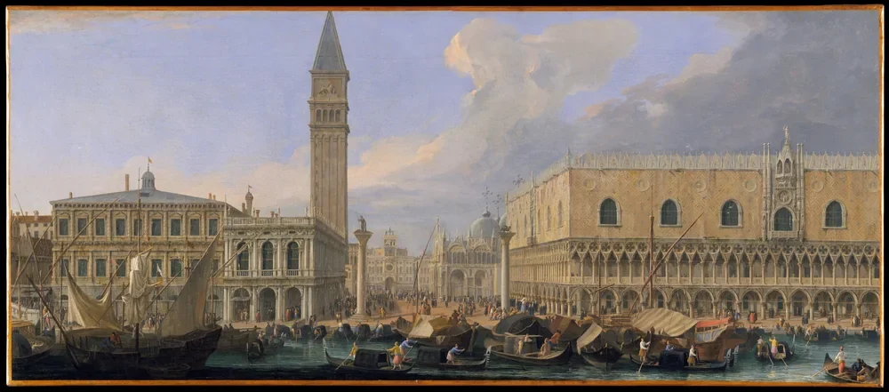 Luca Carlevaris San Marco Havzasından Molo Kanvas Tablo
