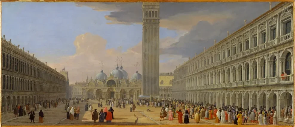 Luca Carlevaris Venedik San Marco Meydanı Kanvas Tablo