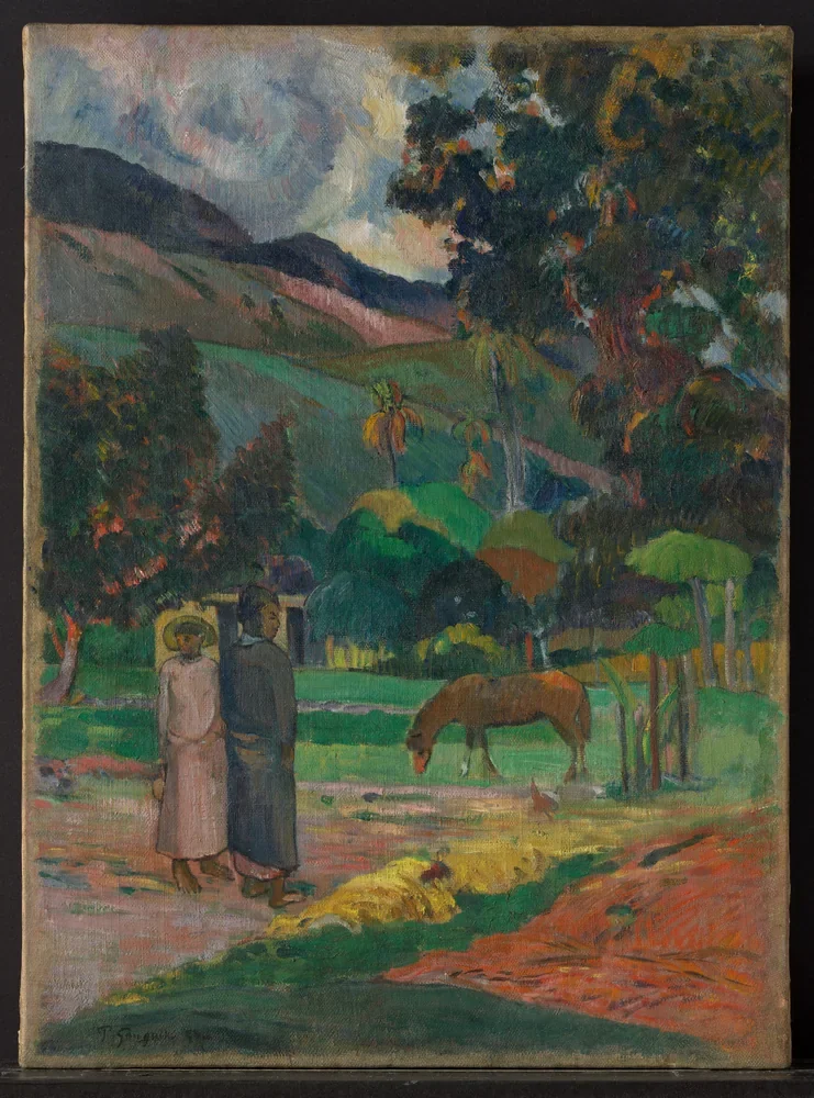 Paul Gauguin Tahiti Manzarası Kanvas Tablo