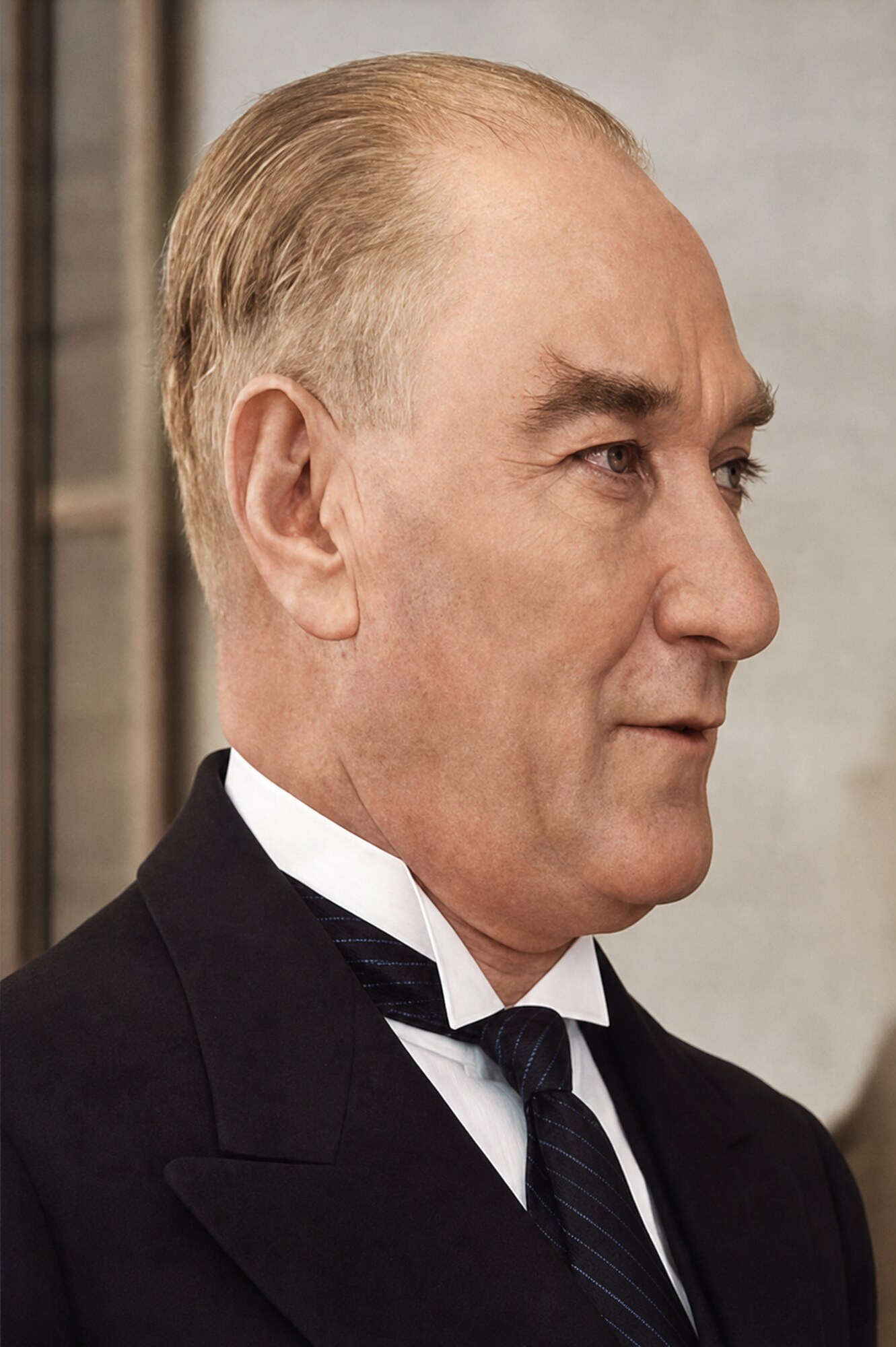 Atatürk Profilden Renkli Portre Kanvas Tablo