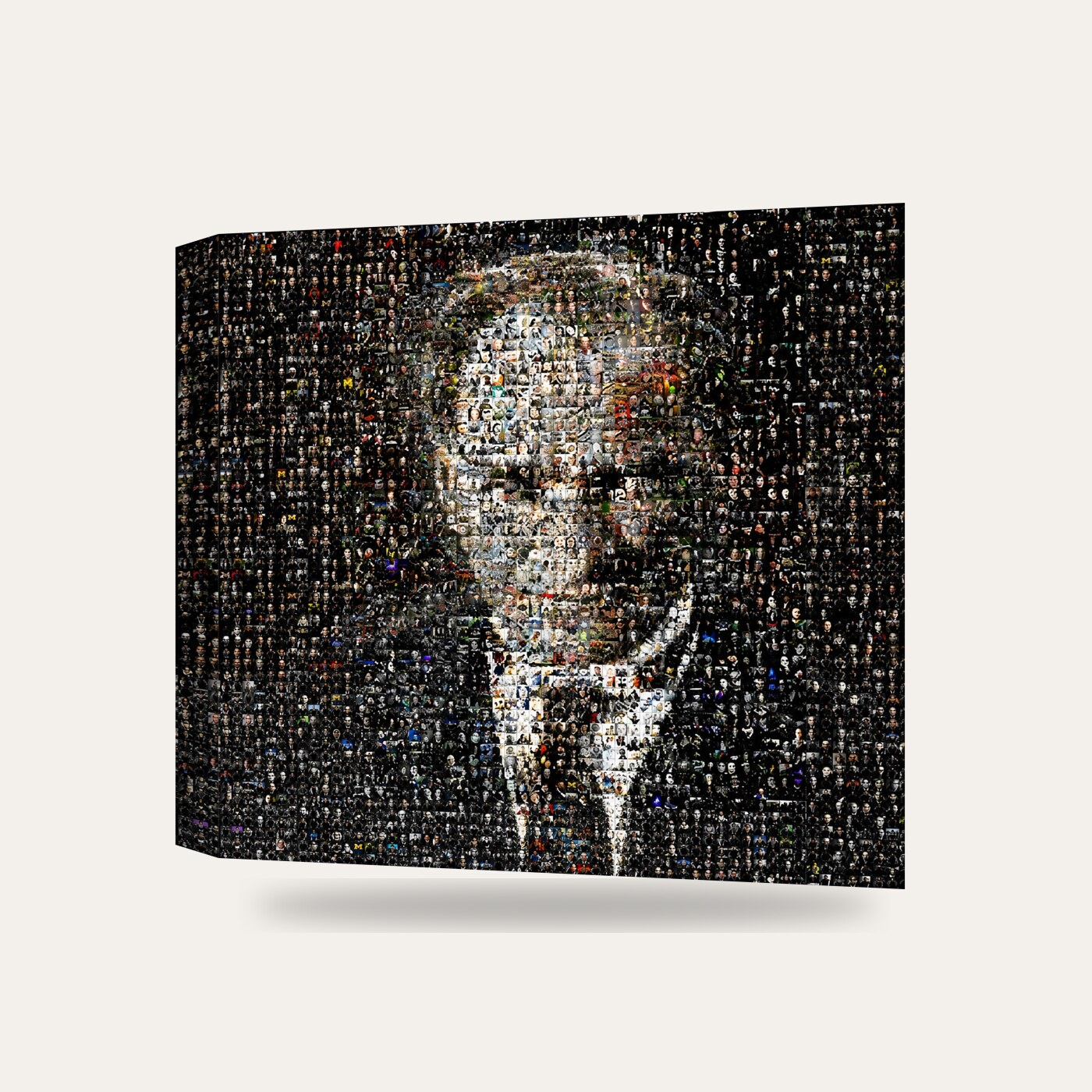 Atatürk Fotoğraf Mozaik Portre Kanvas Tablo — 3 boyutlu görünüm