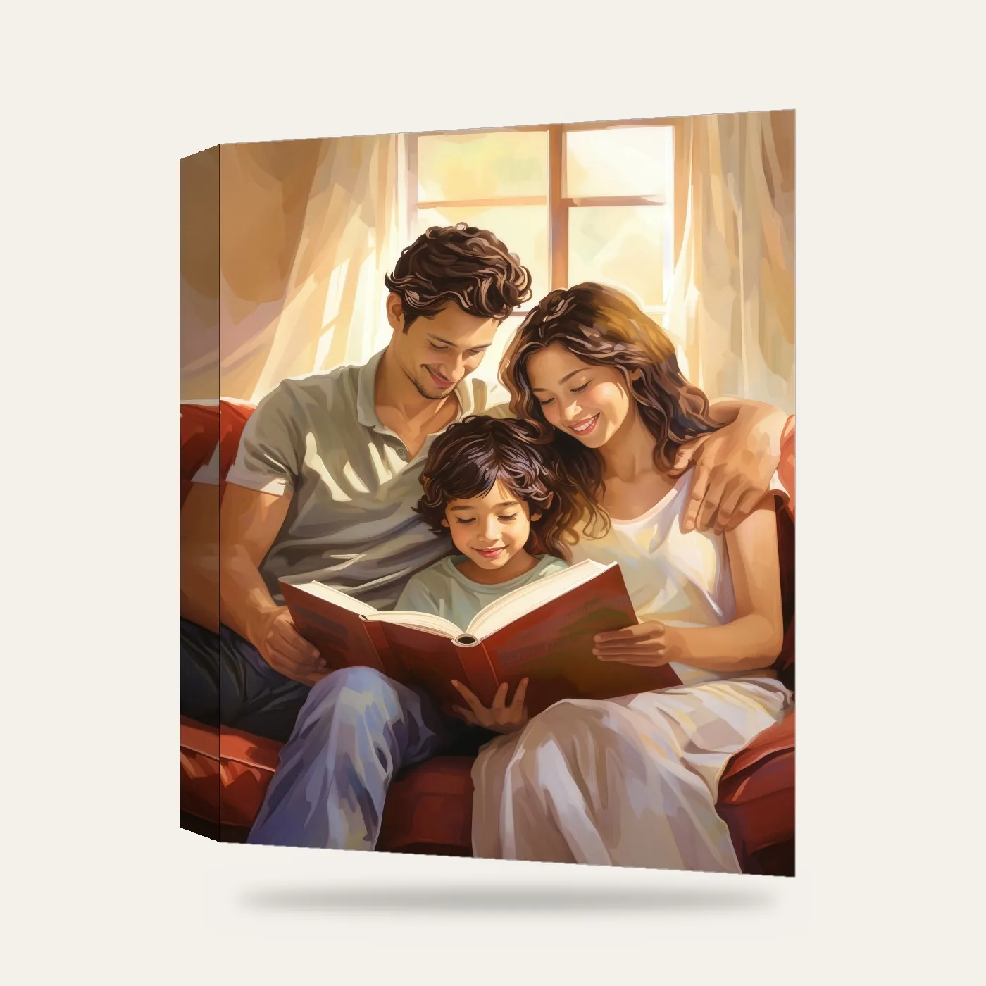 Ailece Kitap Kanvas Tablo — 3 boyutlu görünüm