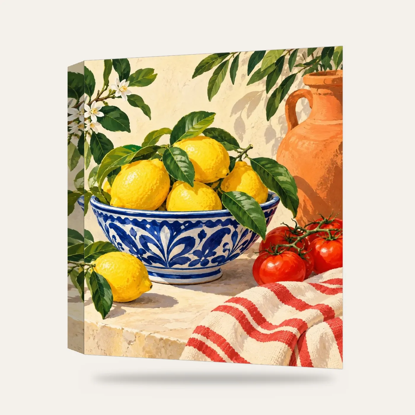 Akdeniz Limonları Kanvas Tablo — 3 boyutlu görünüm