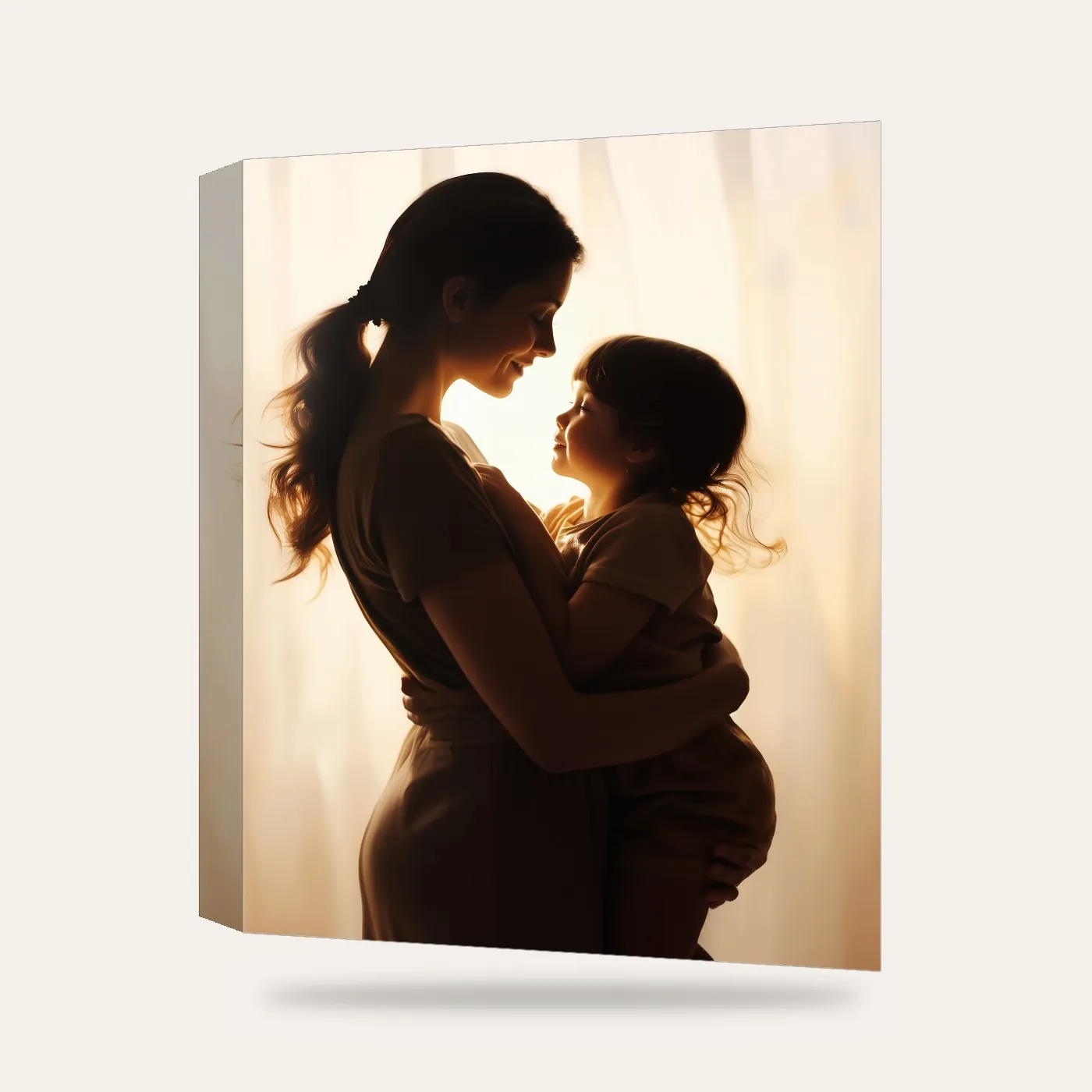 Anne Kucağı Kanvas Tablo — 3 boyutlu görünüm