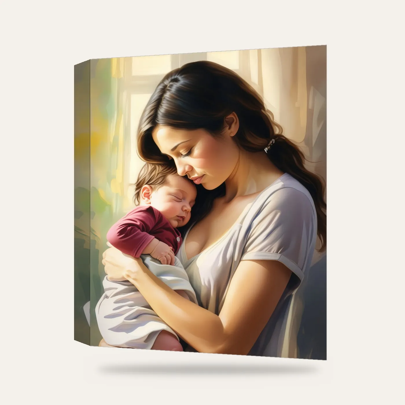 Anne ve Bebek Kanvas Tablo — 3 boyutlu görünüm