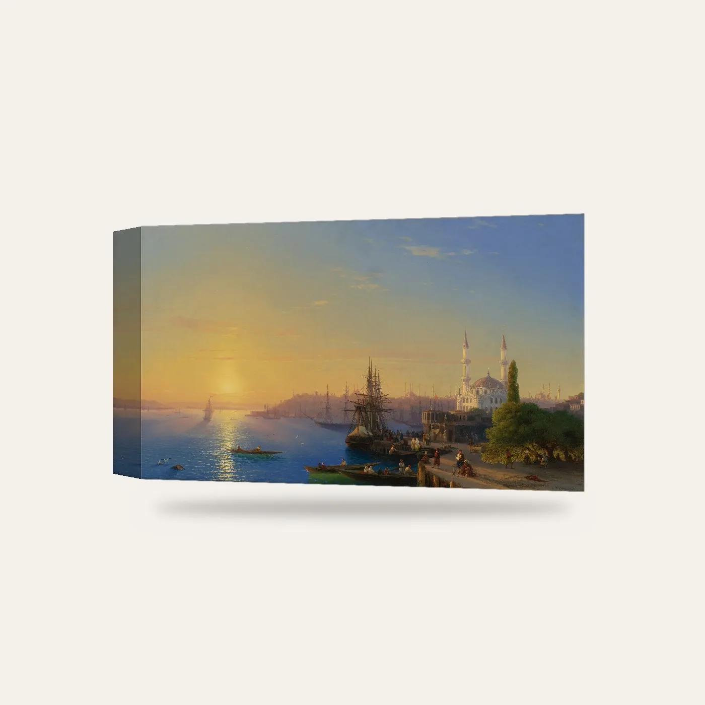 Ayvazovski İstanbul ve Boğaz Kanvas Tablo — 3 boyutlu görünüm
