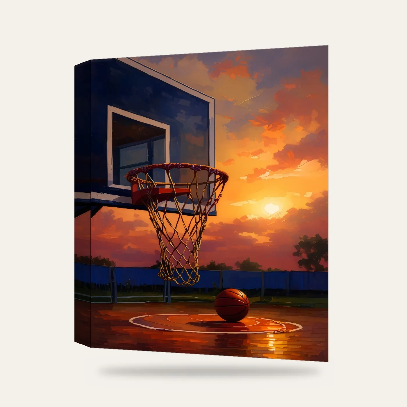 Basketbol Kanvas Tablo — 3 boyutlu görünüm