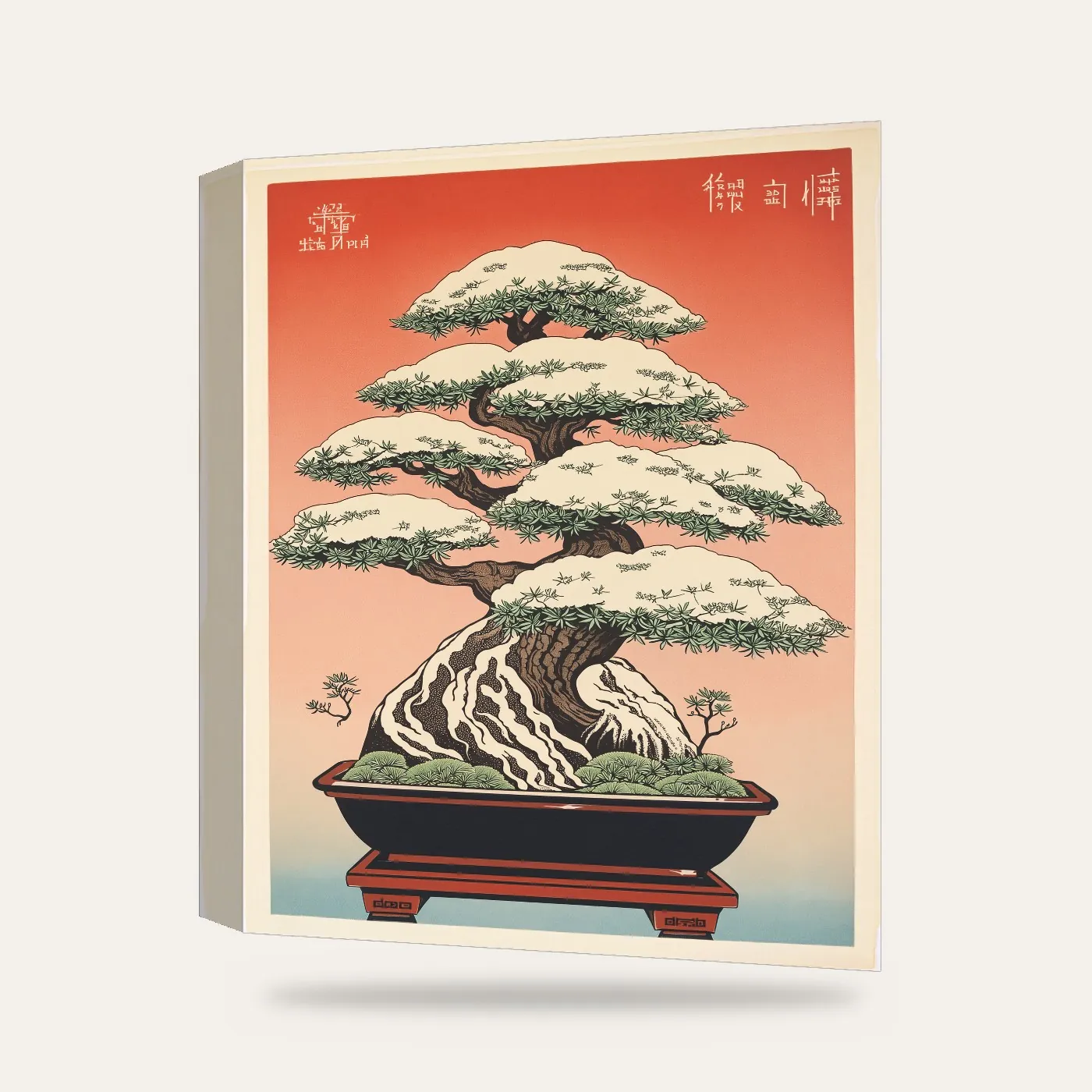 Bonsai Ağacı Kanvas Tablo — 3 boyutlu görünüm
