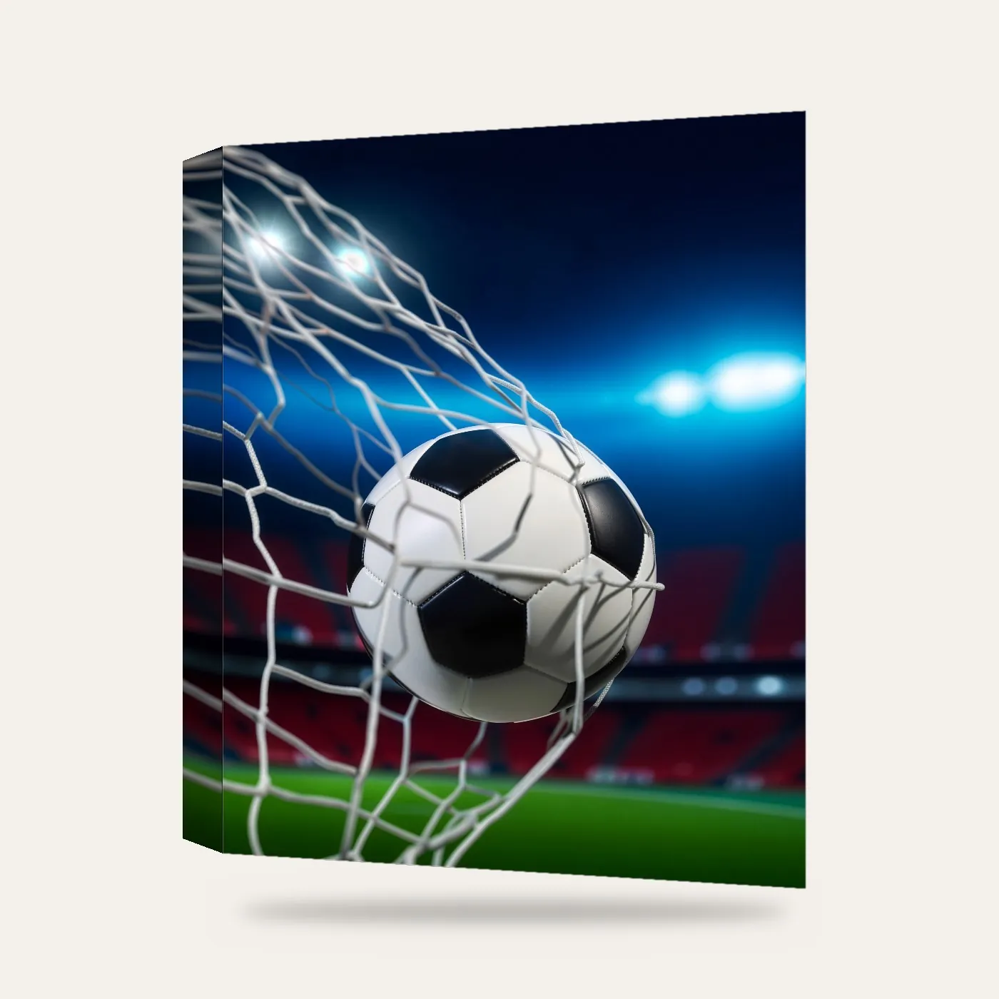 Bordo Mavi Gol Anı Kanvas Tablo — 3 boyutlu görünüm