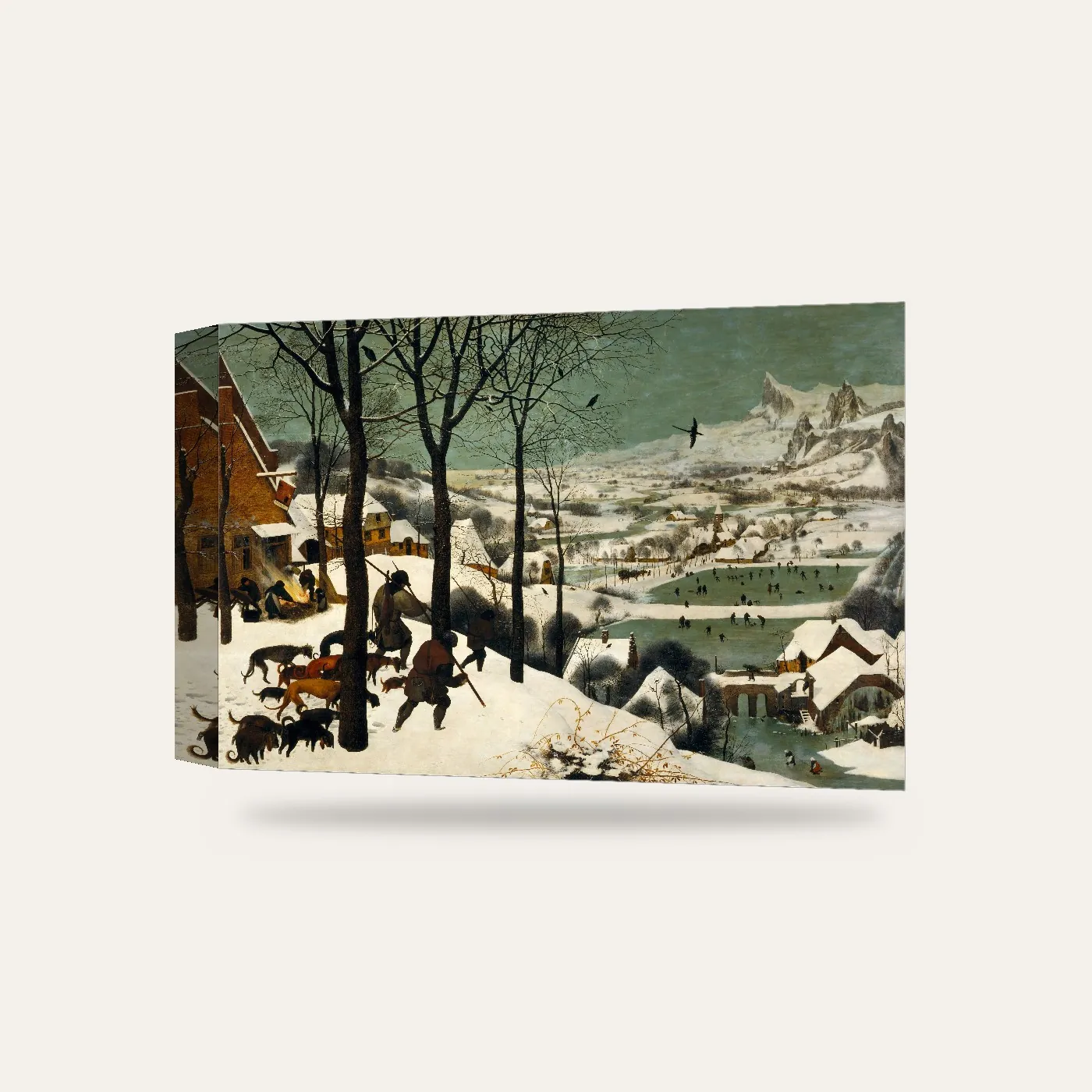 Bruegel Karda Avcılar Kanvas Tablo — 3 boyutlu görünüm