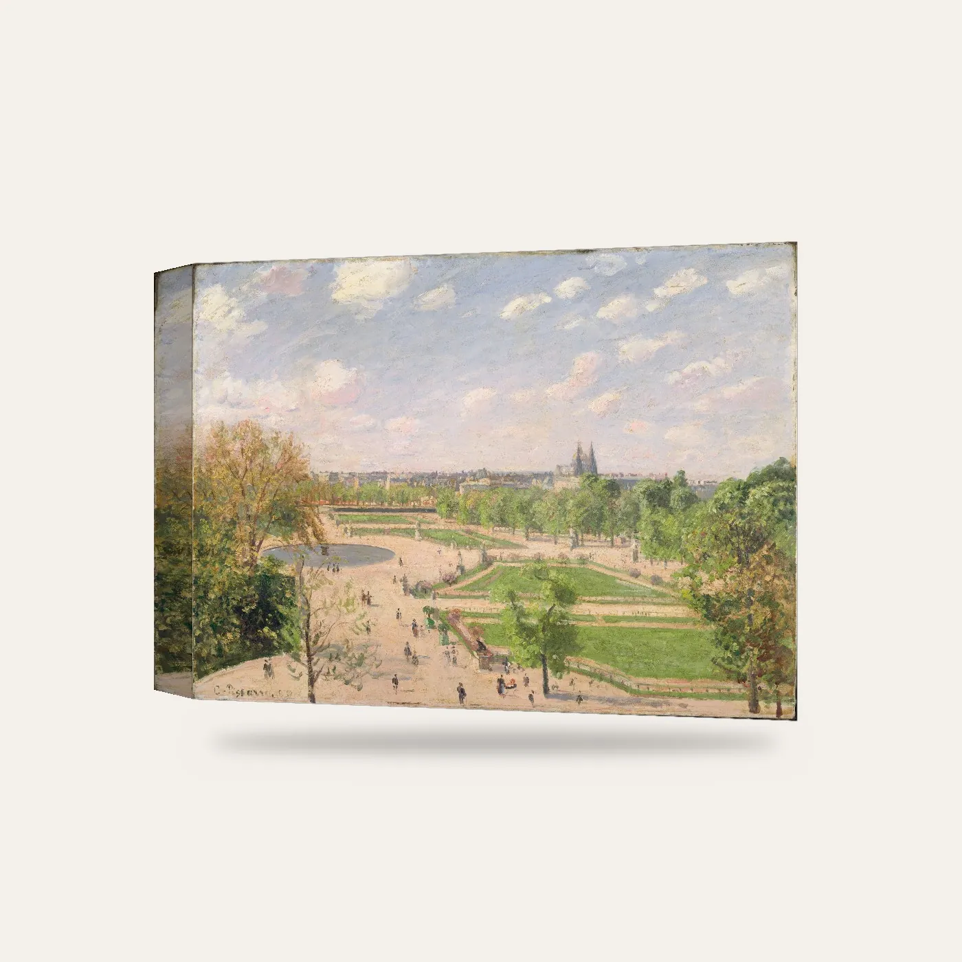Camille Pissarro Bahar Sabahı Tuileries Bahçesi Kanvas Tablo — 3 boyutlu görünüm