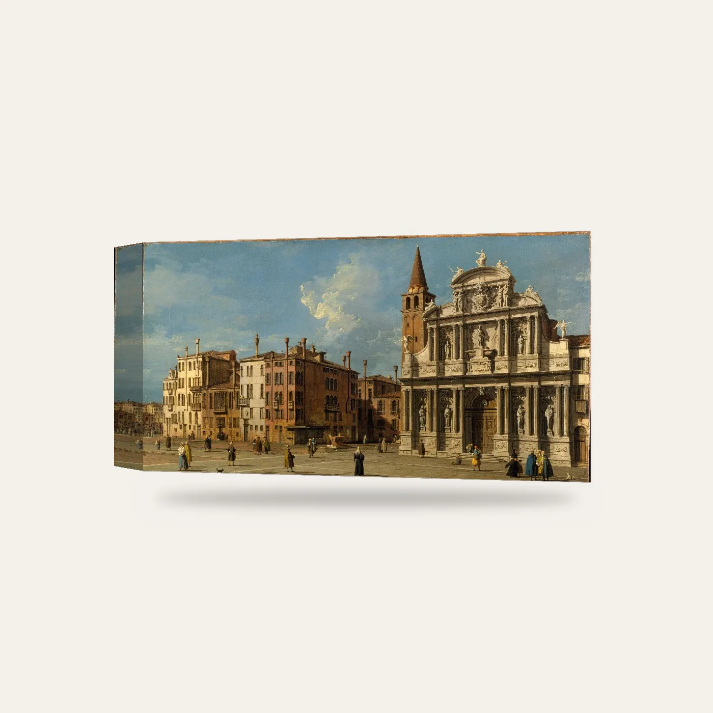 Canaletto Venedik Santa Maria Zobenigo Meydanı Kanvas Tablo — 3 boyutlu görünüm
