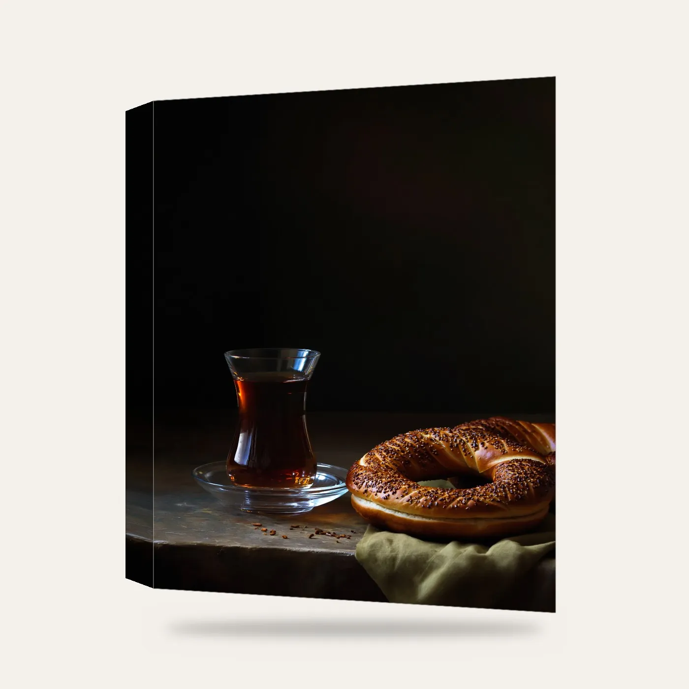 Çay Keyfi VI Kanvas Tablo — 3 boyutlu görünüm
