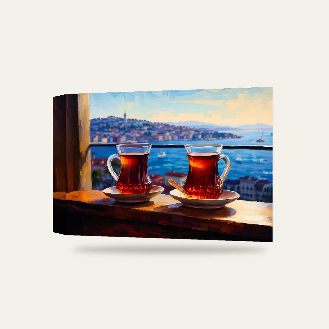 Çay Keyfi Kanvas Tablo — 3 boyutlu görünüm