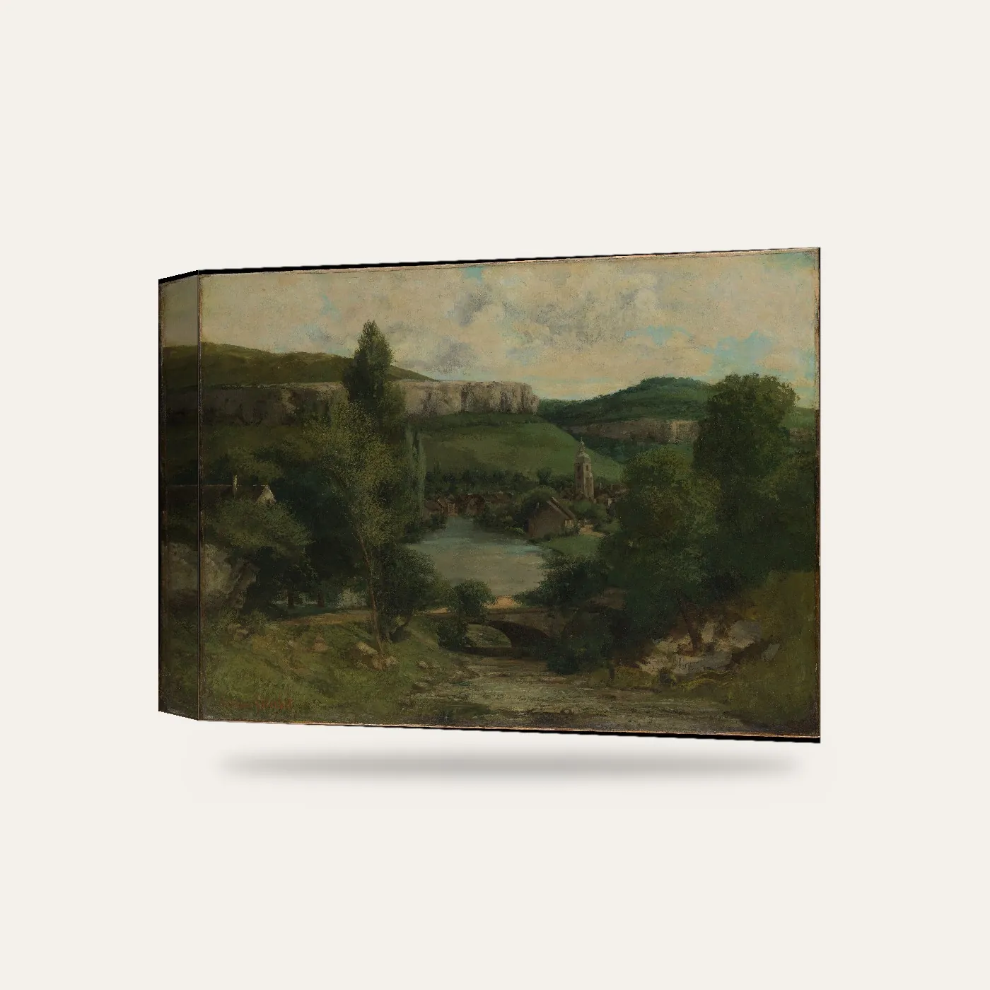 Courbet Ornans Manzarası Kanvas Tablo — 3 boyutlu görünüm