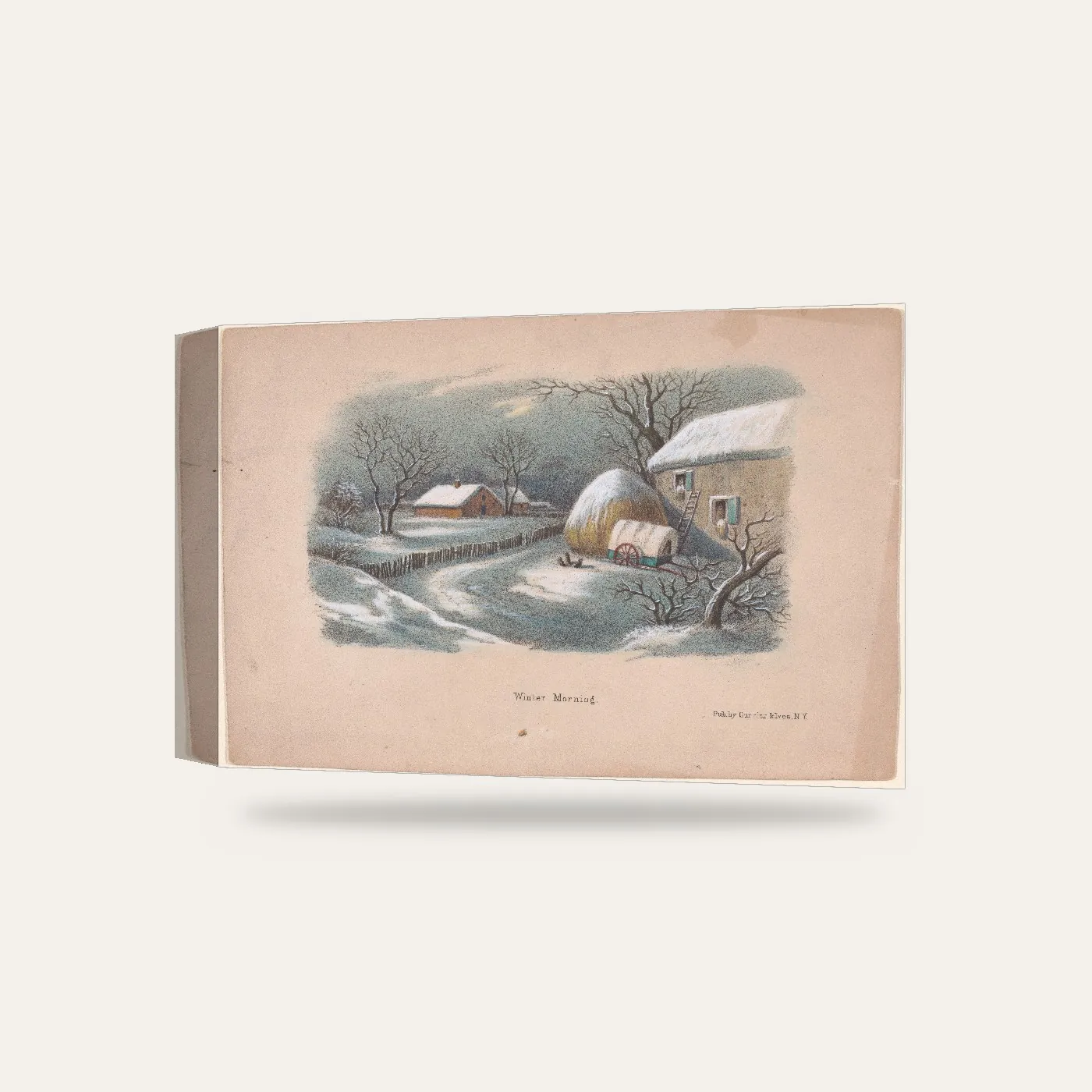 Currier & Ives Kış Sabahı Kanvas Tablo — 3 boyutlu görünüm