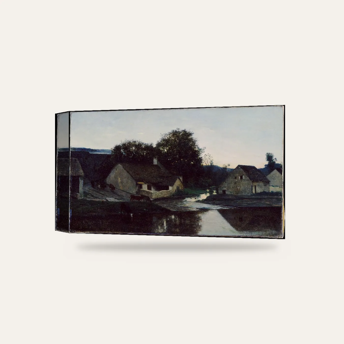 Daubigny Optevoz Köyü Kanvas Tablo — 3 boyutlu görünüm