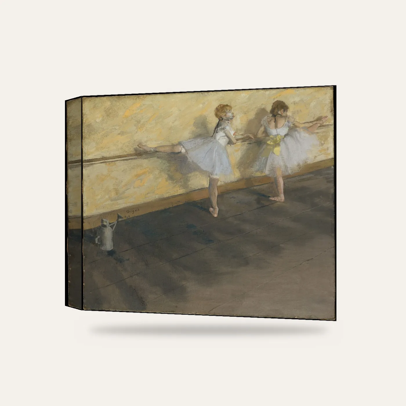 Degas Barda Çalışan Dansçılar Kanvas Tablo — 3 boyutlu görünüm