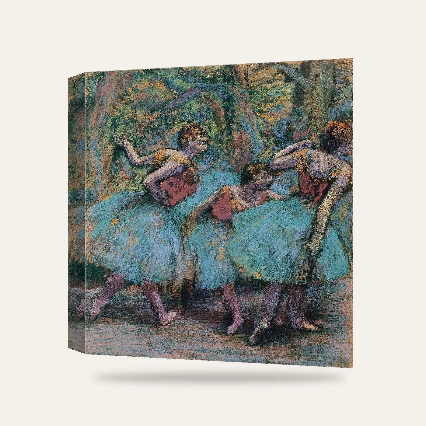 Degas Üç Dansçı Kanvas Tablo — 3 boyutlu görünüm