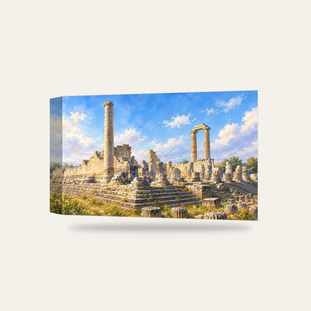 Didim Apollon Tapınağı Kanvas Tablo — 3 boyutlu görünüm