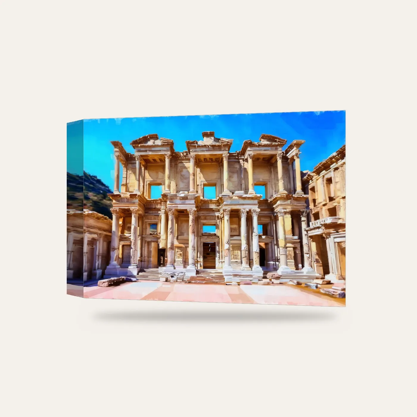Efes Celsus Kütüphanesi Kanvas Tablo — 3 boyutlu görünüm