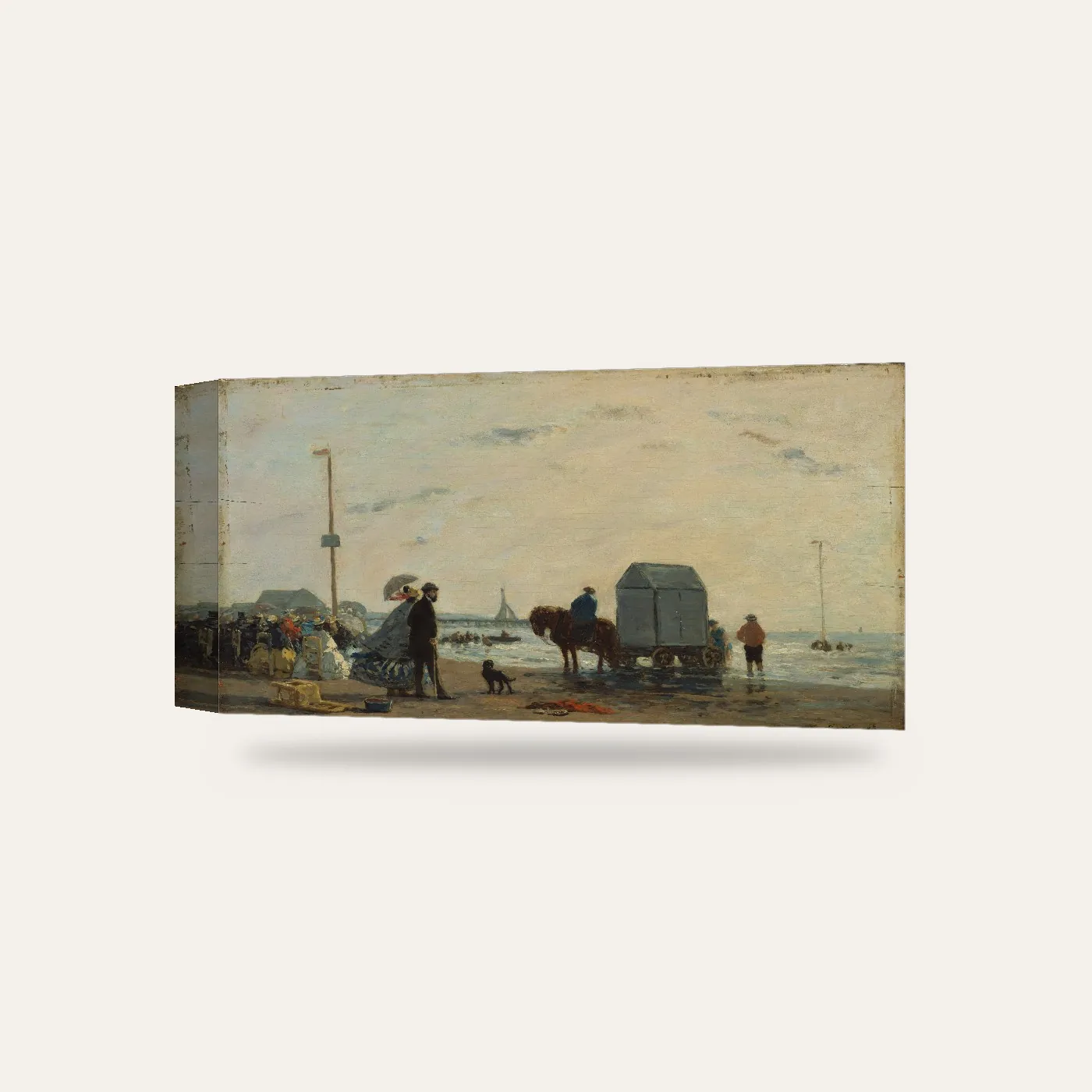 Eugène Boudin Trouville Sahilinde Kanvas Tablo — 3 boyutlu görünüm