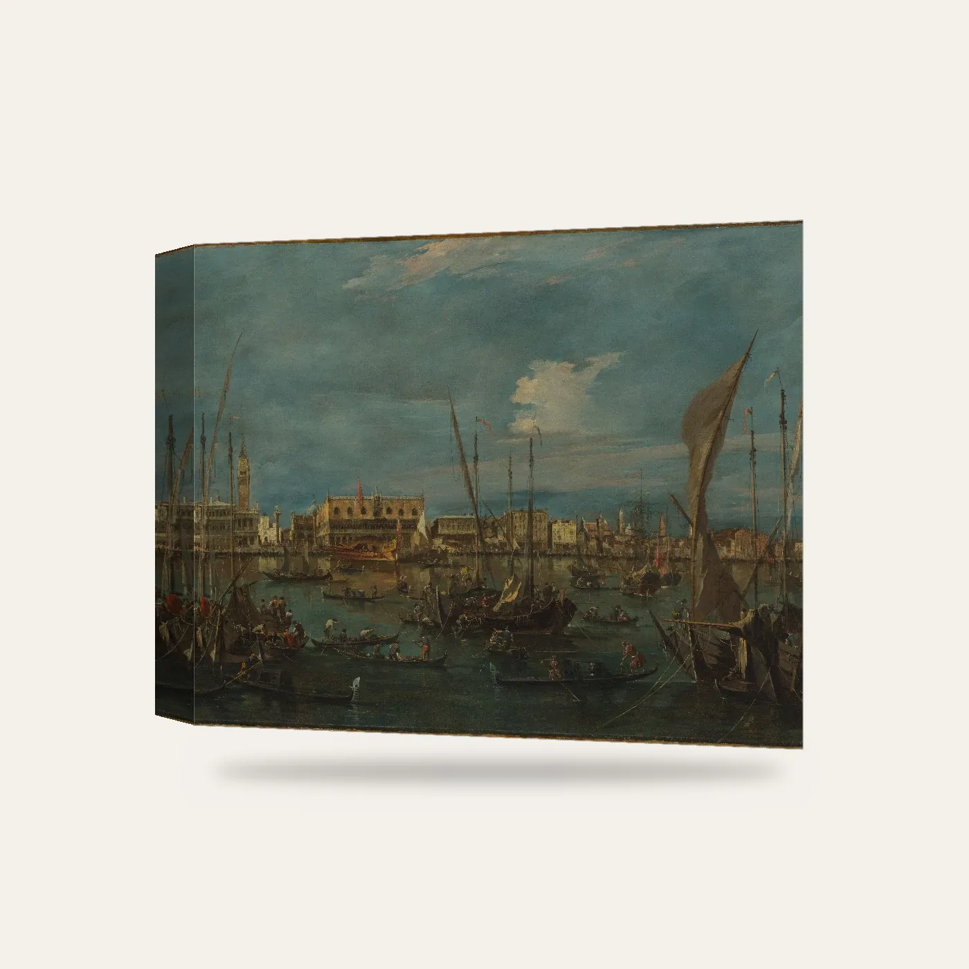 Francesco Guardi San Marco Havzasından Venedik Kanvas Tablo — 3 boyutlu görünüm