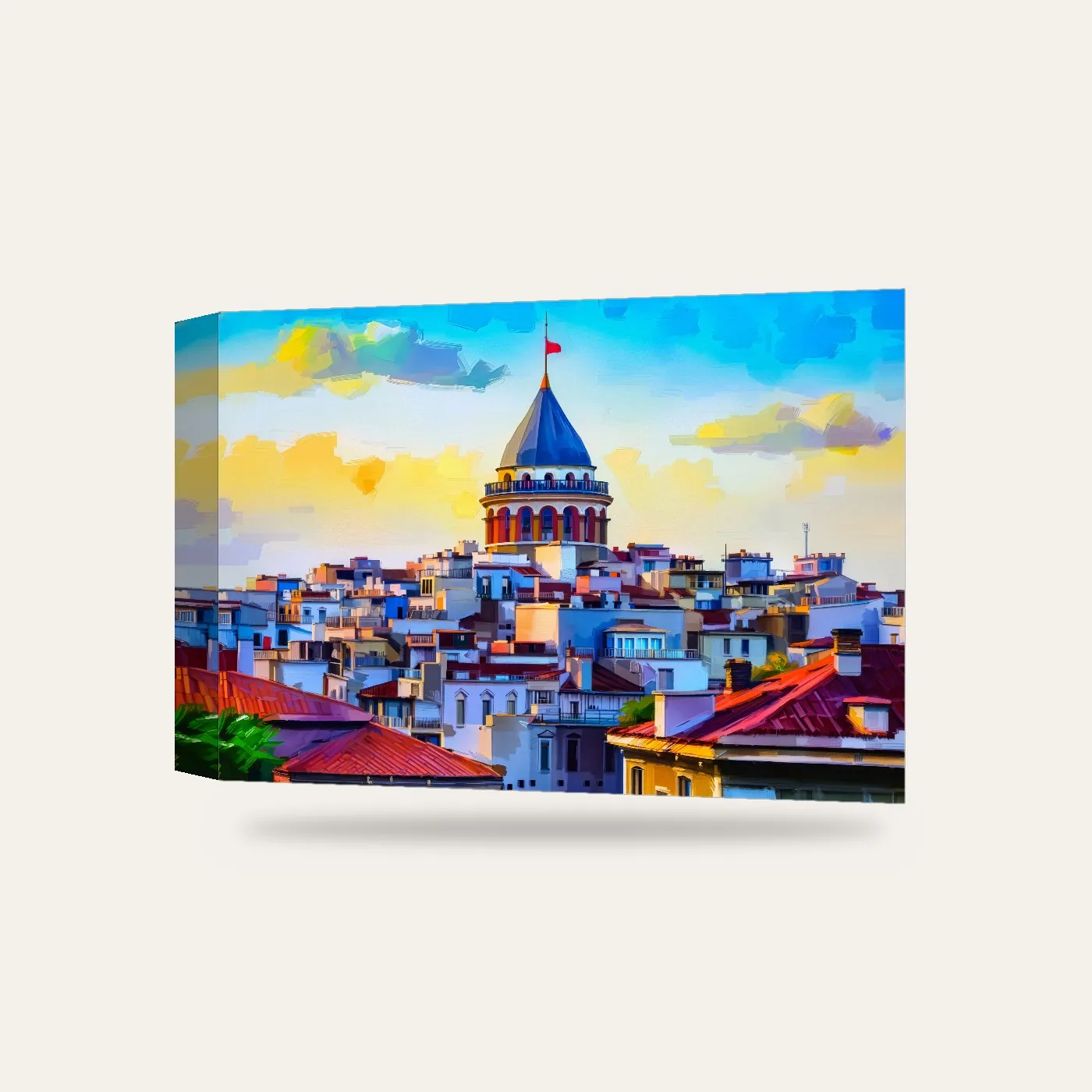 Galata Kulesi II Kanvas Tablo — 3 boyutlu görünüm