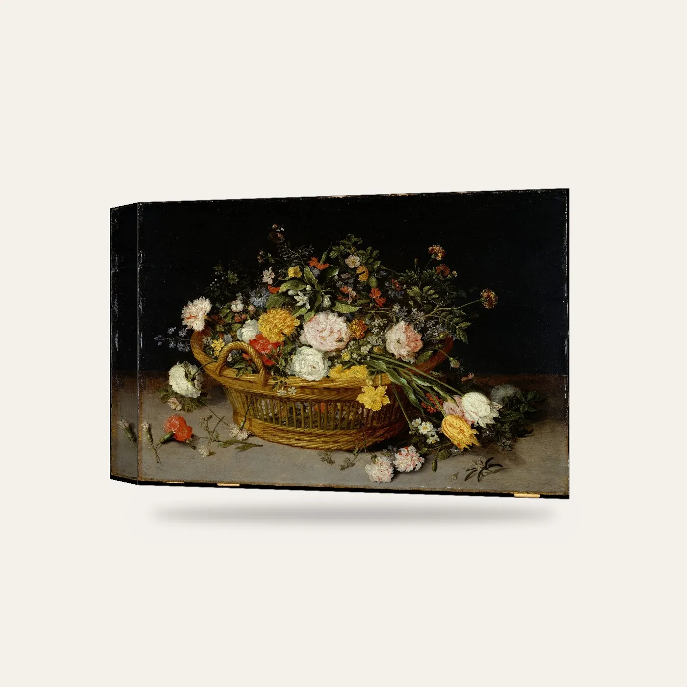 Genç Jan Brueghel Çiçek Sepeti Kanvas Tablo — 3 boyutlu görünüm