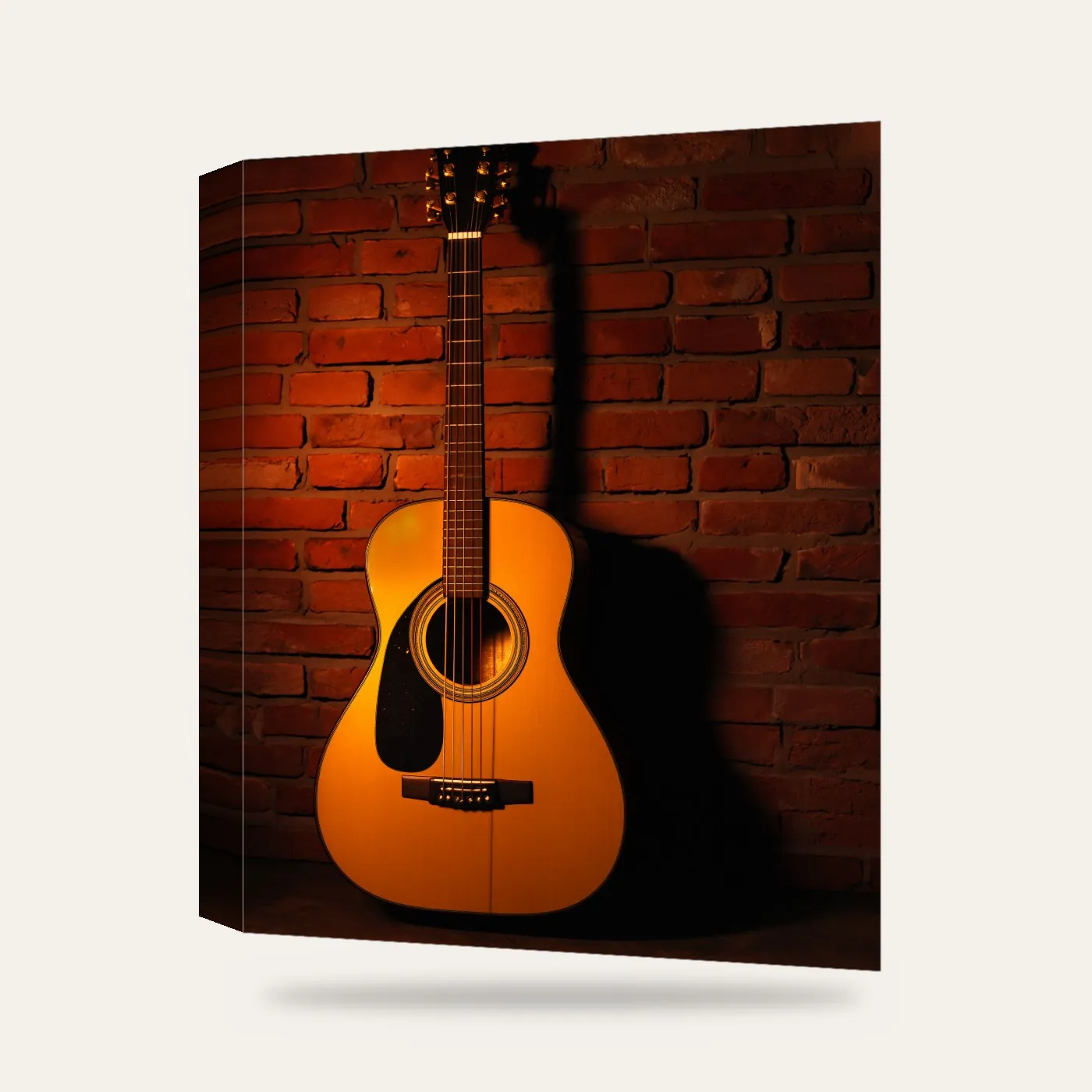 Gitar ve Işık Kanvas Tablo — 3 boyutlu görünüm