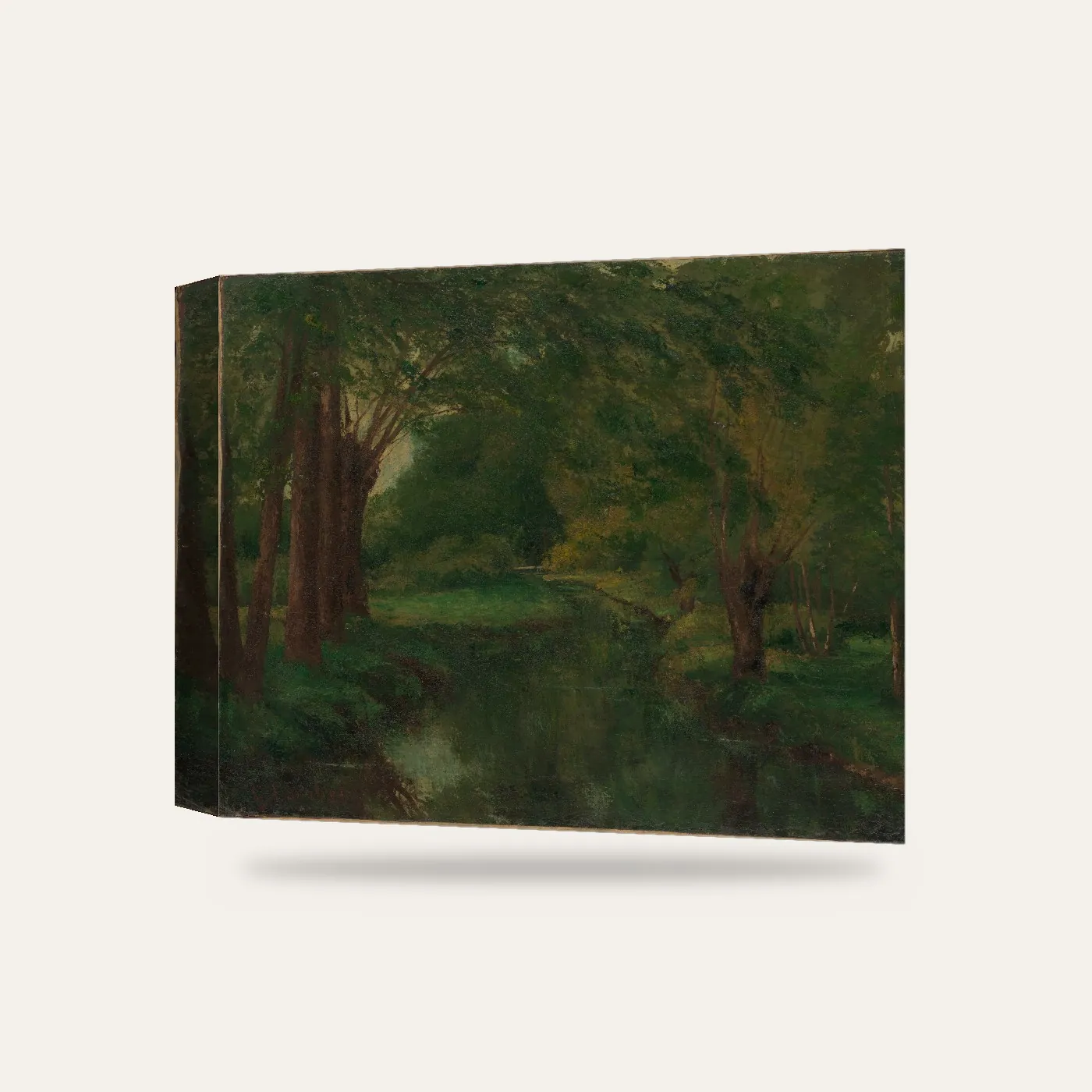 Gustave Courbet Ormanda Dere Kanvas Tablo — 3 boyutlu görünüm