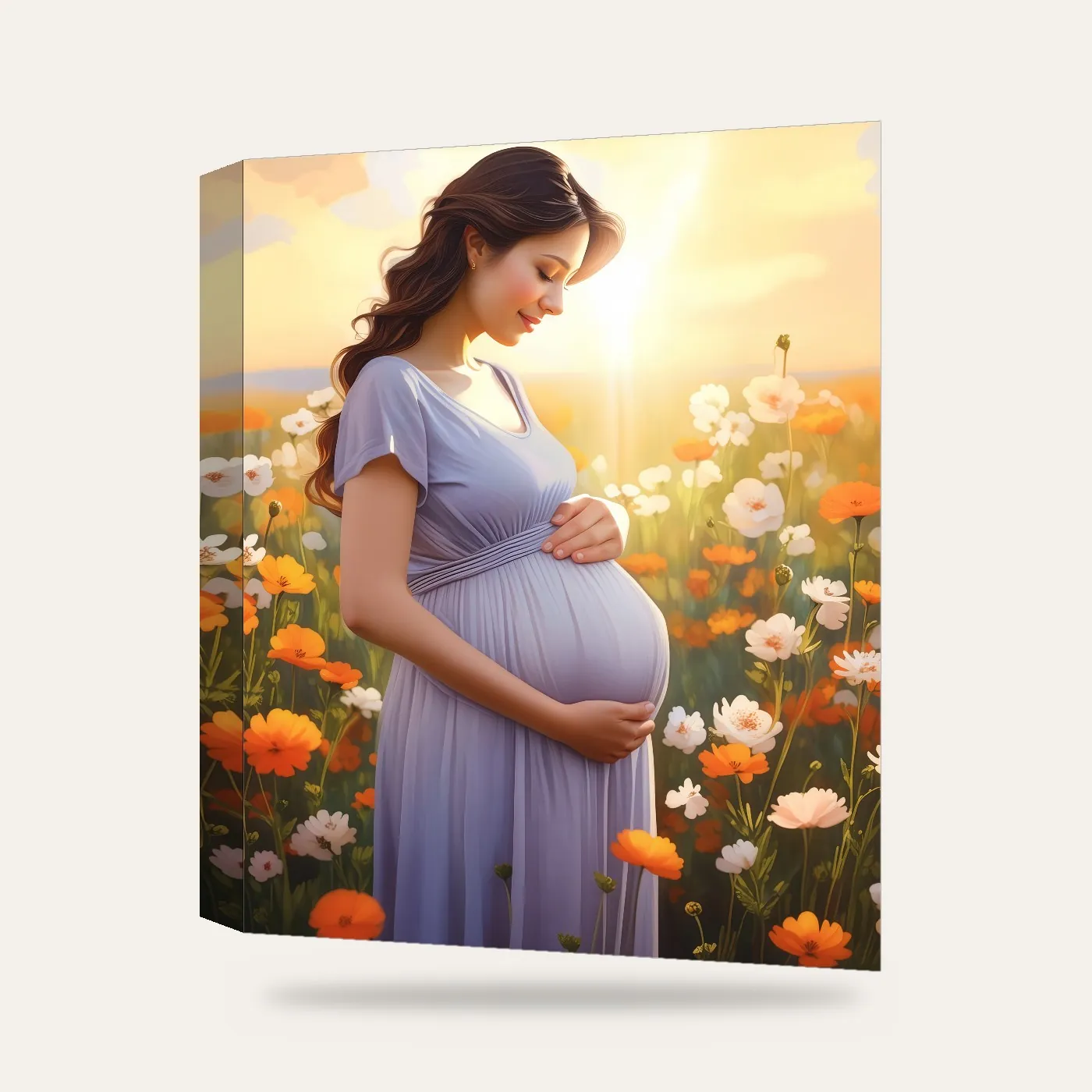 Hamile Anne Kanvas Tablo — 3 boyutlu görünüm