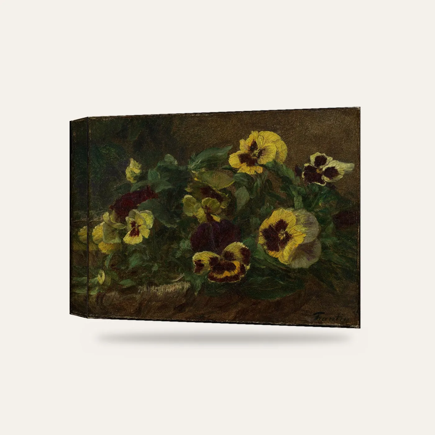 Henri Fantin-Latour Hercai Menekşeler Kanvas Tablo — 3 boyutlu görünüm