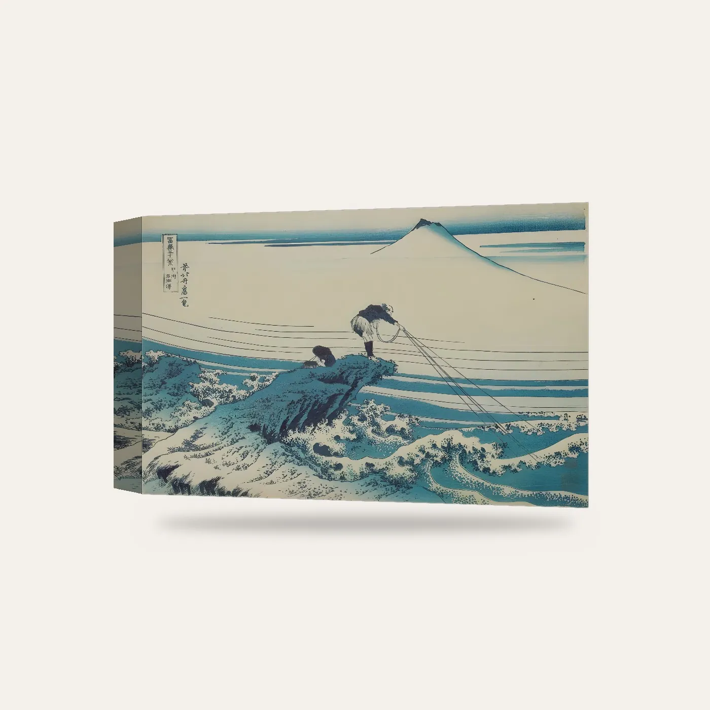 Hokusai Kai Eyaletinde Kajikazawa Kanvas Tablo — 3 boyutlu görünüm