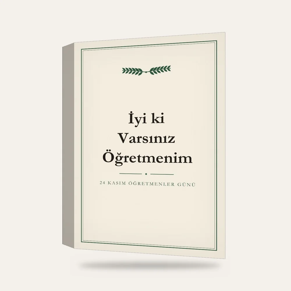 İyi ki Varsınız Öğretmenim Kanvas Tablo — 3 boyutlu görünüm