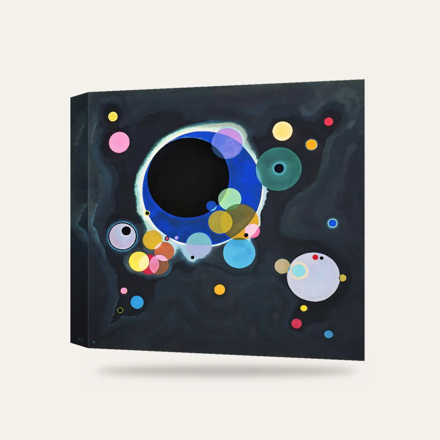 Kandinsky Birkaç Daire Kanvas Tablo — 3 boyutlu görünüm
