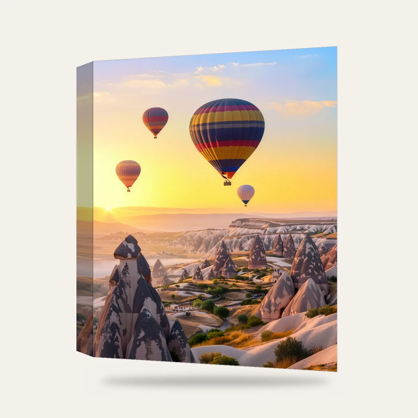 Kapadokya Balonları Kanvas Tablo — 3 boyutlu görünüm