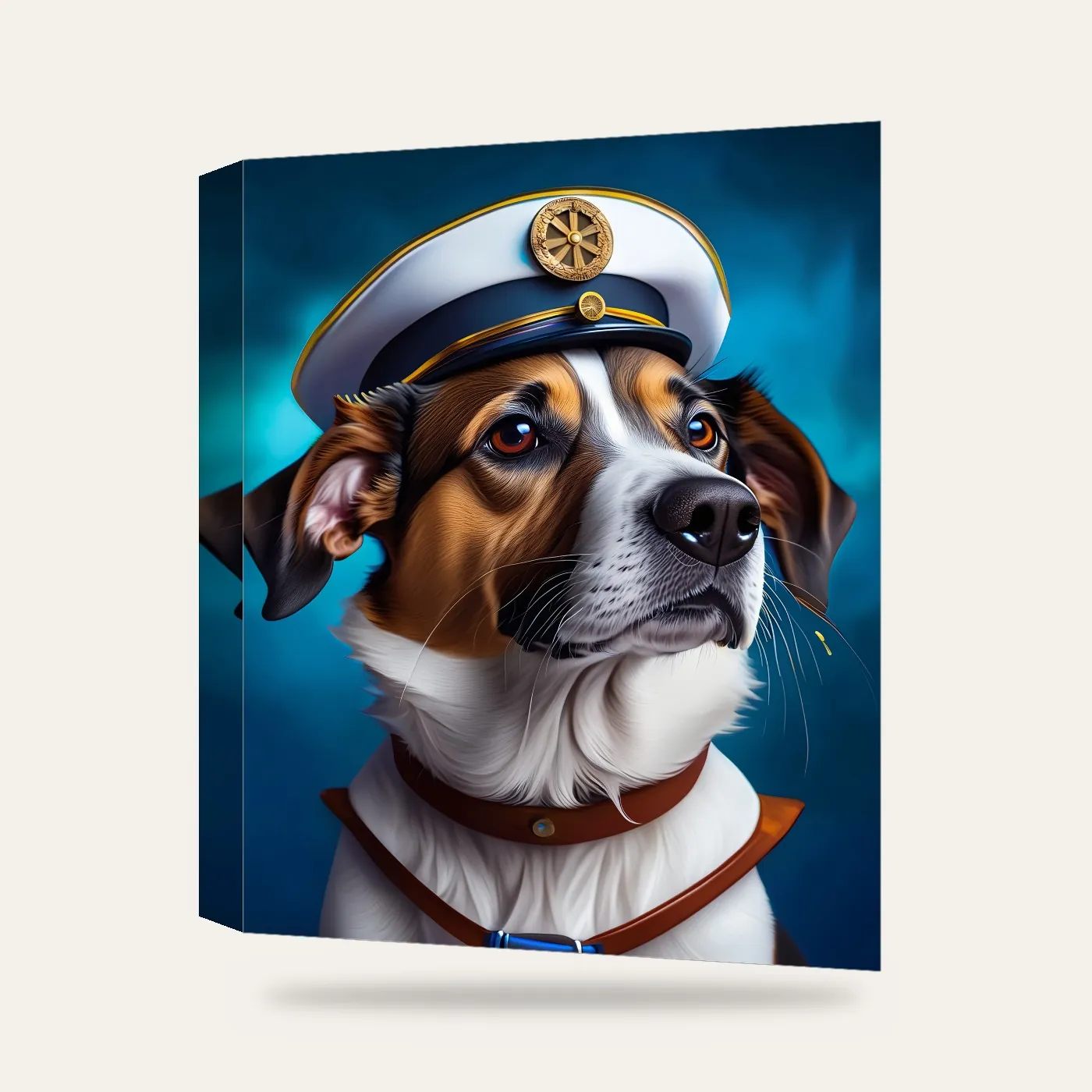 Kaptan Köpek Kanvas Tablo — 3 boyutlu görünüm