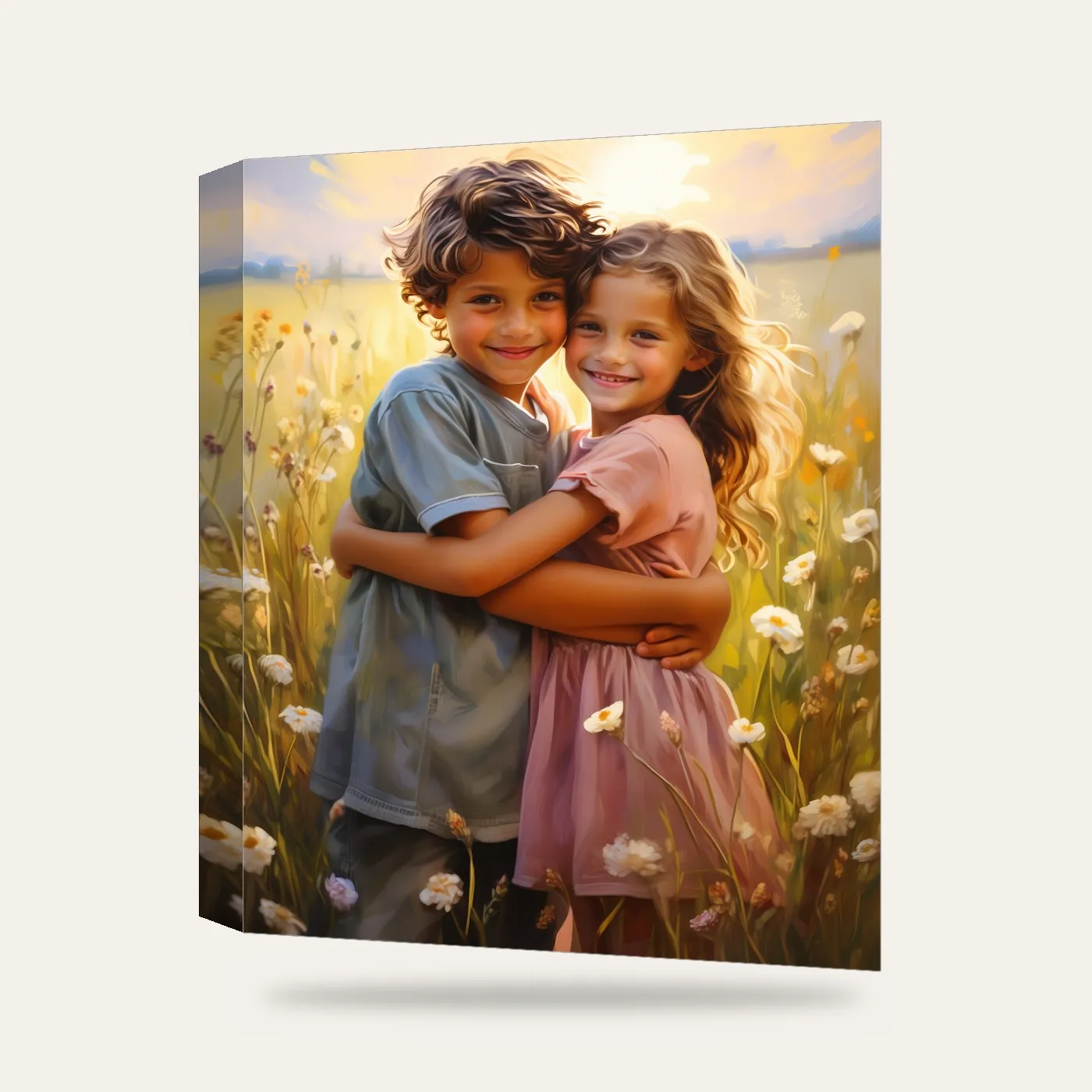 Kardeşler Kanvas Tablo — 3 boyutlu görünüm