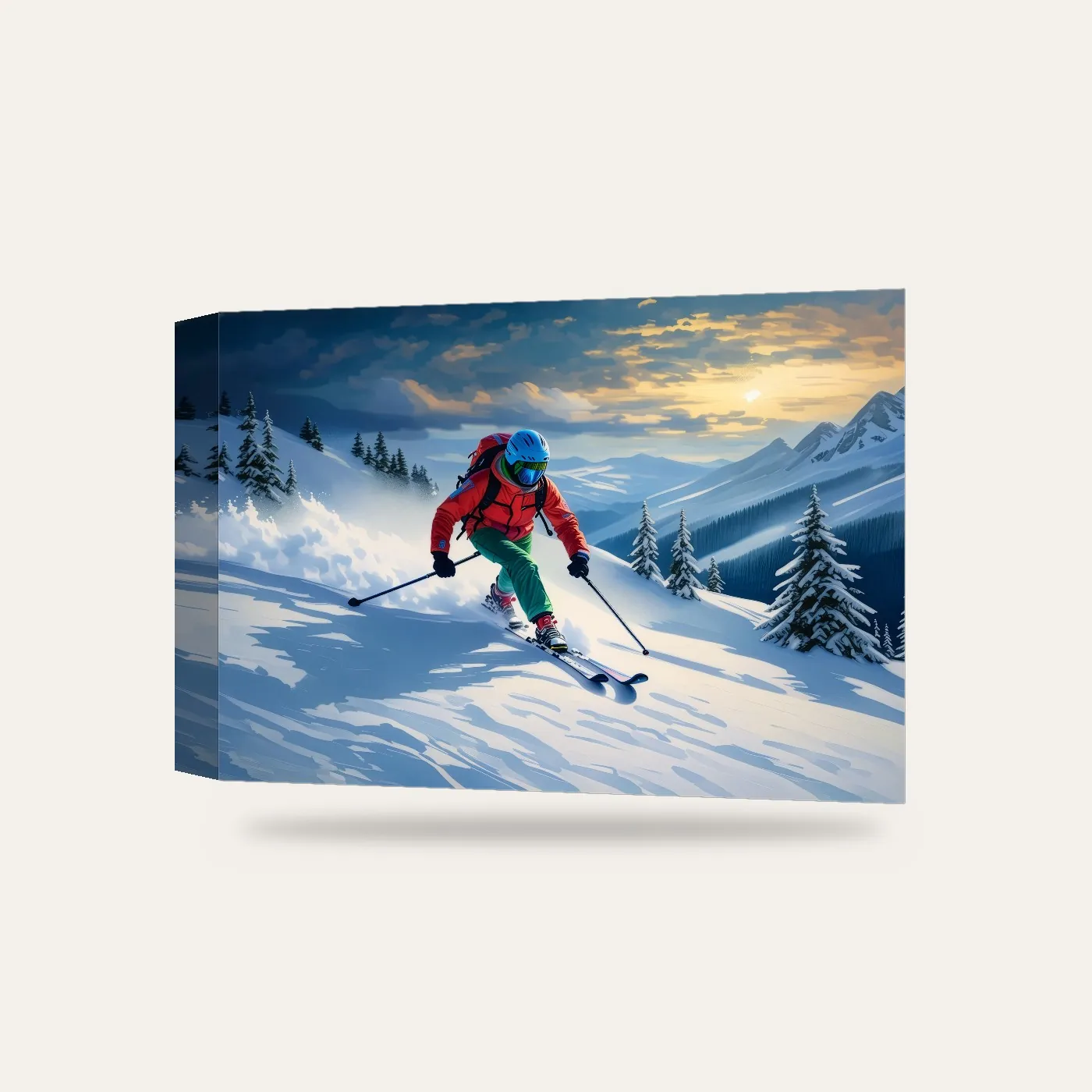 Kayak Kanvas Tablo — 3 boyutlu görünüm