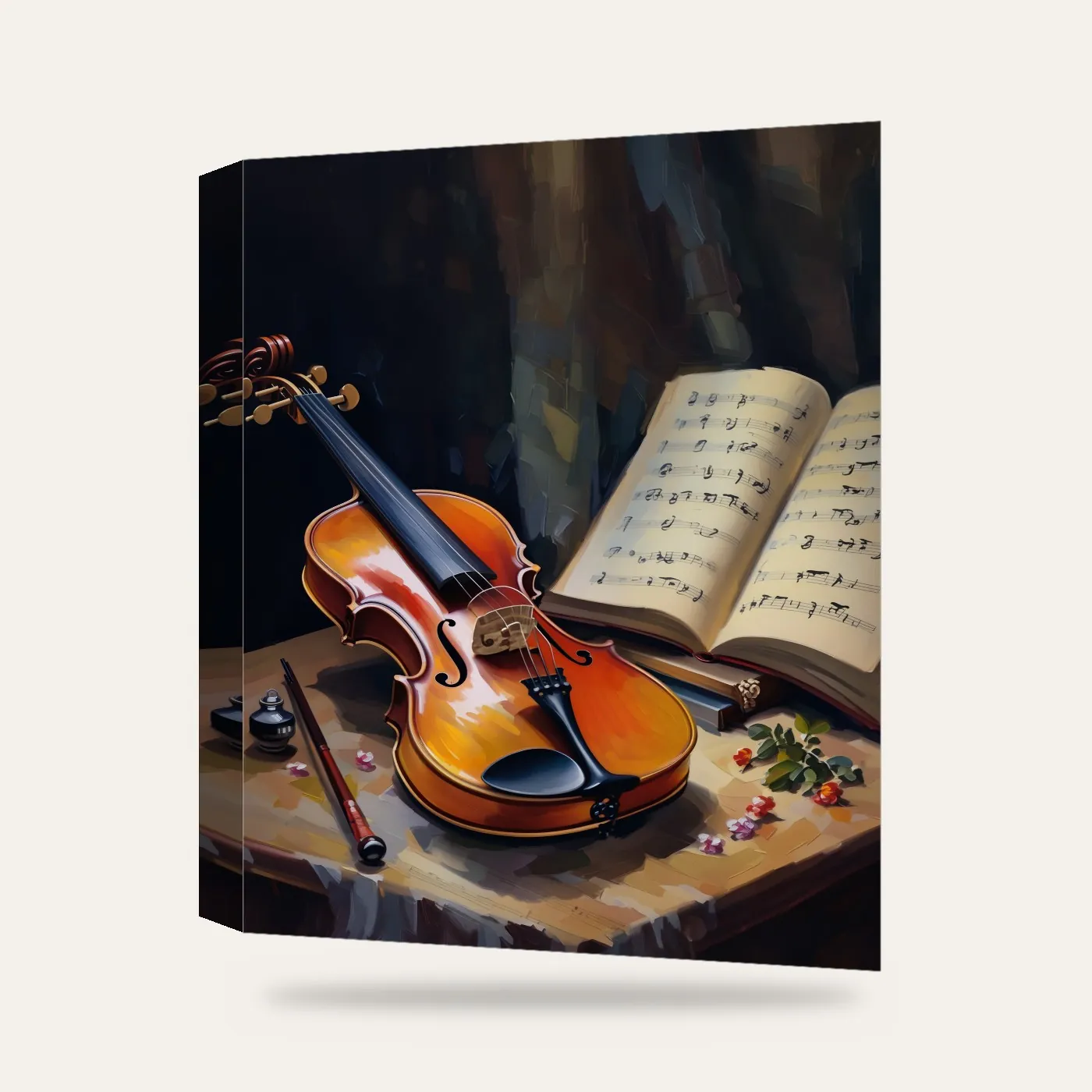 Keman Kanvas Tablo — 3 boyutlu görünüm