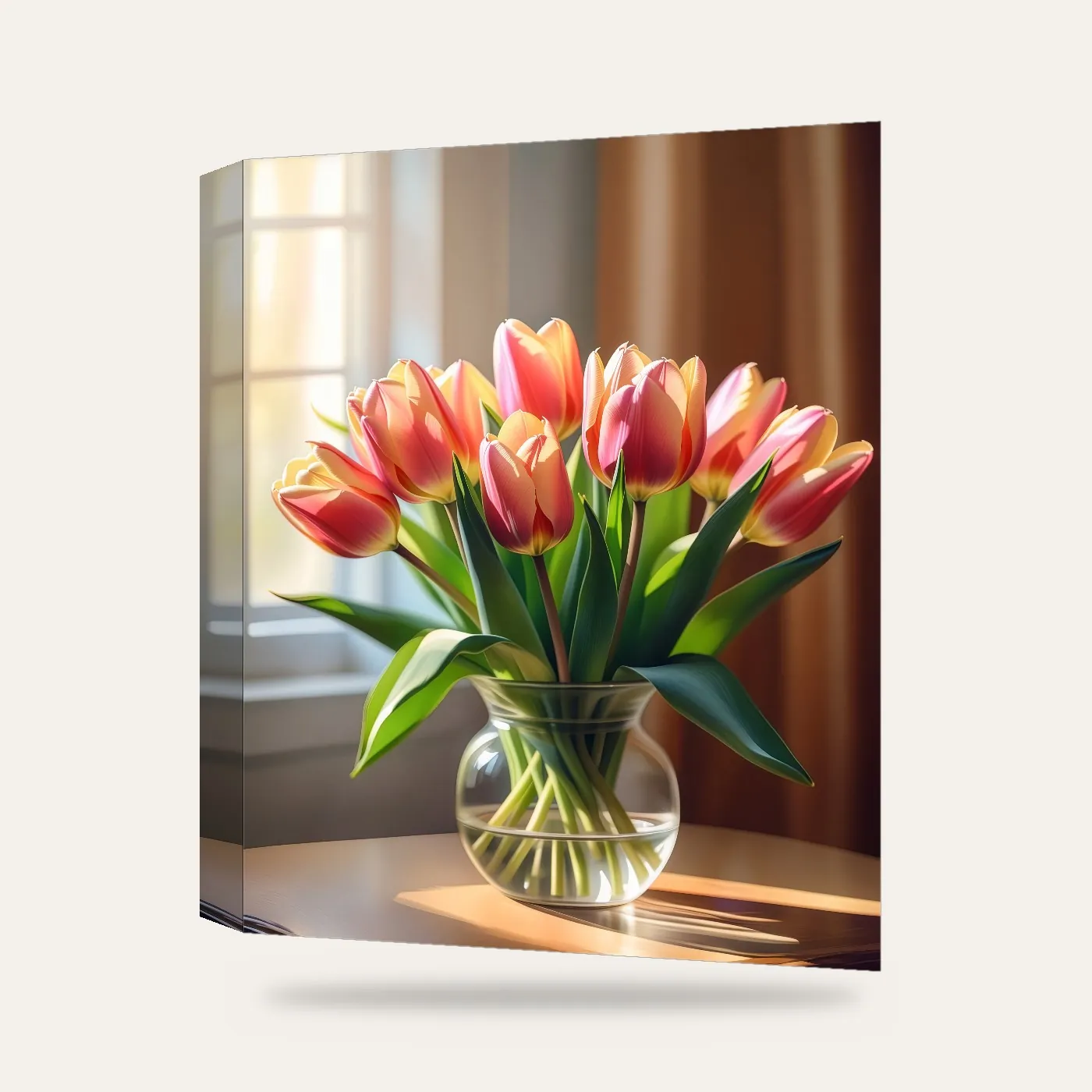 Lale Buketi Kanvas Tablo — 3 boyutlu görünüm