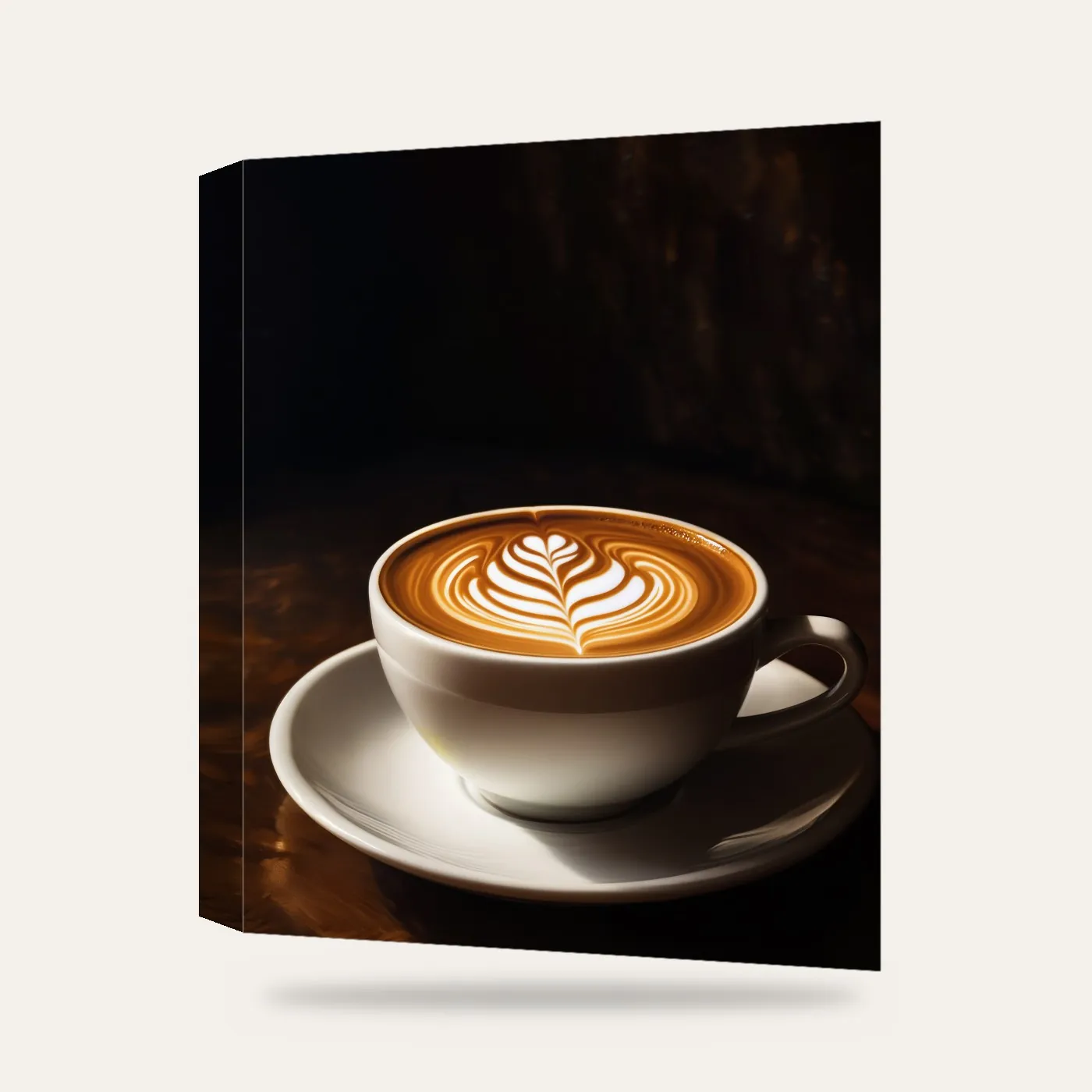 Latte V Kanvas Tablo — 3 boyutlu görünüm
