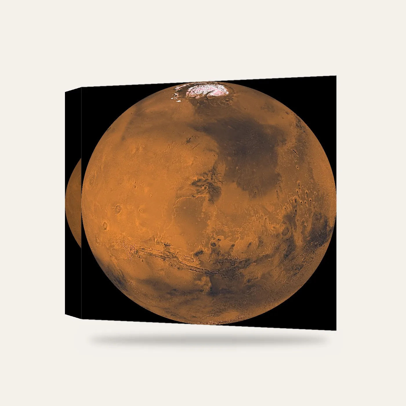 Mars Valles Marineris Viking Görüntüsü Kanvas Tablo — 3 boyutlu görünüm