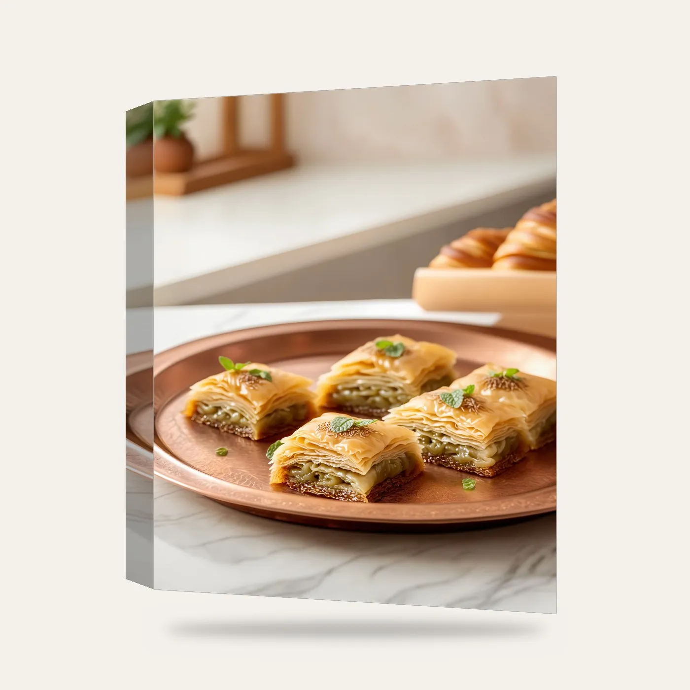 Modern Baklava V Kanvas Tablo — 3 boyutlu görünüm